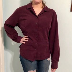 Suede feel fitted button up